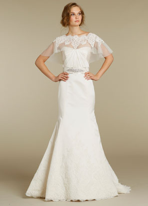 sheer lace capelet